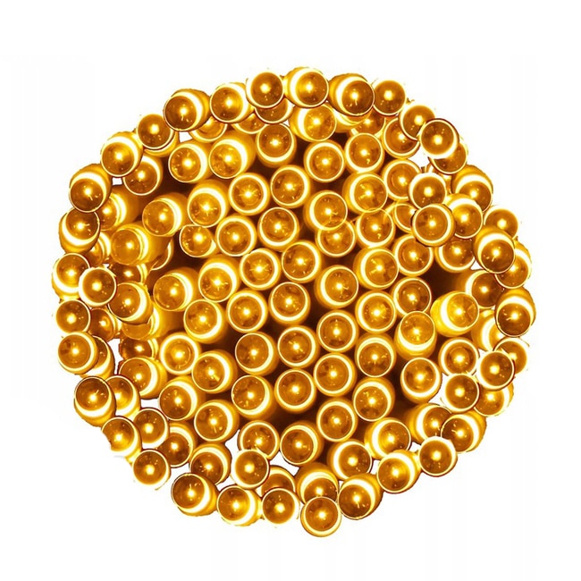 Instalatie luminoasa de Craciun 120 LED-uri, lungime totala 9m , 8 functii, 3x baterii AA, culoare alb cald