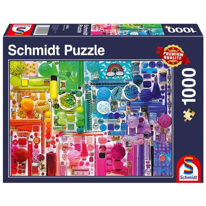 Puzzle Schmidt, Culorile curcubeului, 1000 Piese, Multicolor