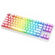 Клавиатура Gaming SPC GK630K Kailh BLUE RGB Pudding Edition Onyx White, Механична, Full RGB, Switch Blue