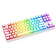 Клавиатура Gaming SPC GK630K Kailh BLUE RGB Pudding Edition Onyx White, Механична, Full RGB, Switch Blue