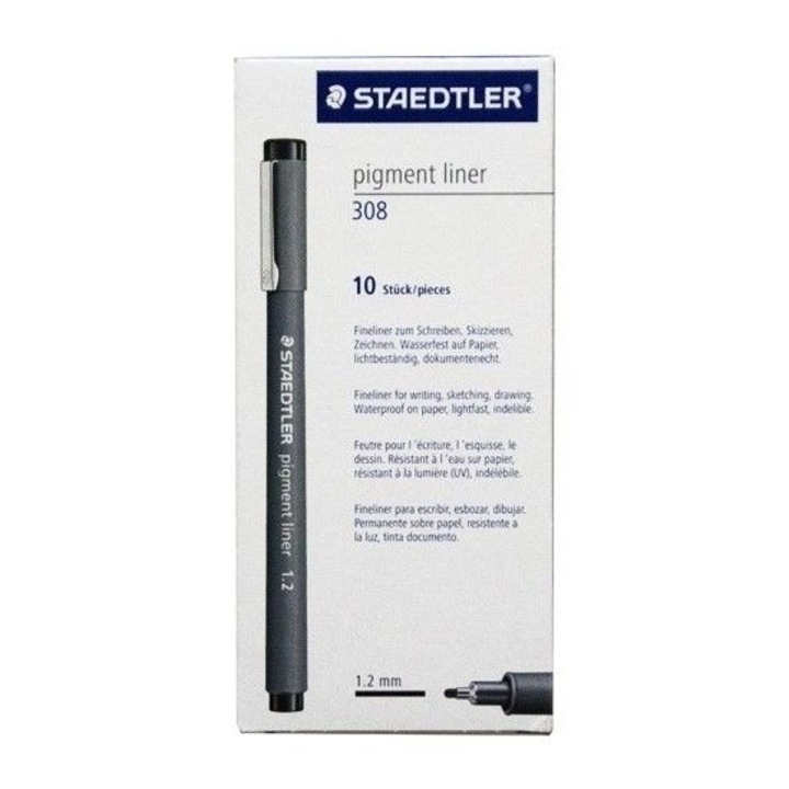 10 db Staedtler tollbetét készlet, F, 1,2 mm, fekete