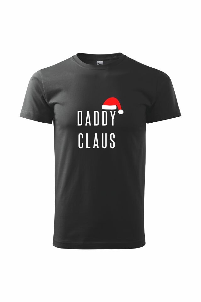 Tricou daddy claus, Negru/Alb