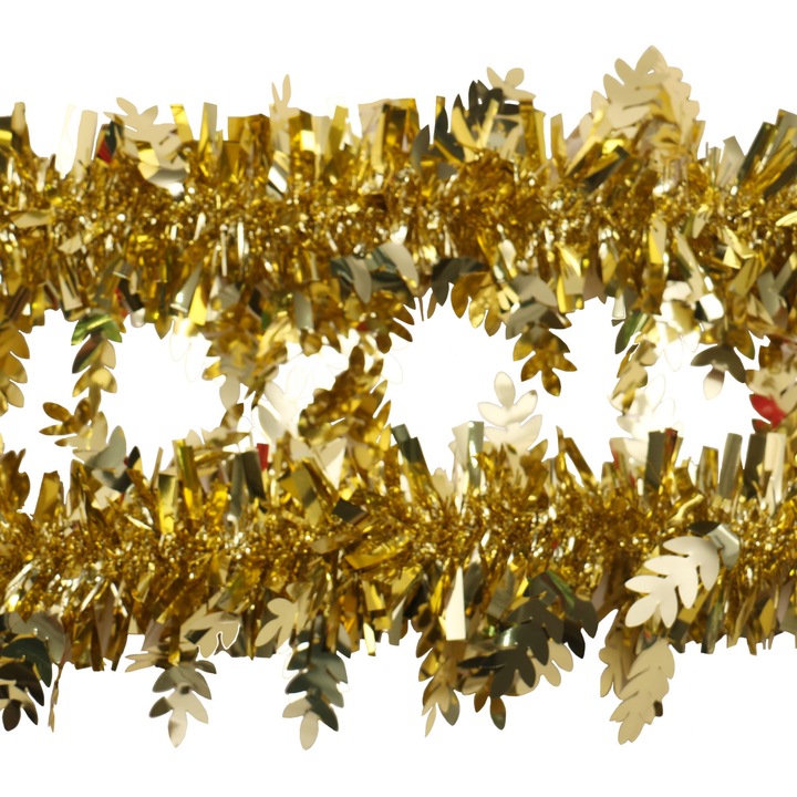 Мишура за елха, златиста, SYMTA-171965, D 10 см, 2 м