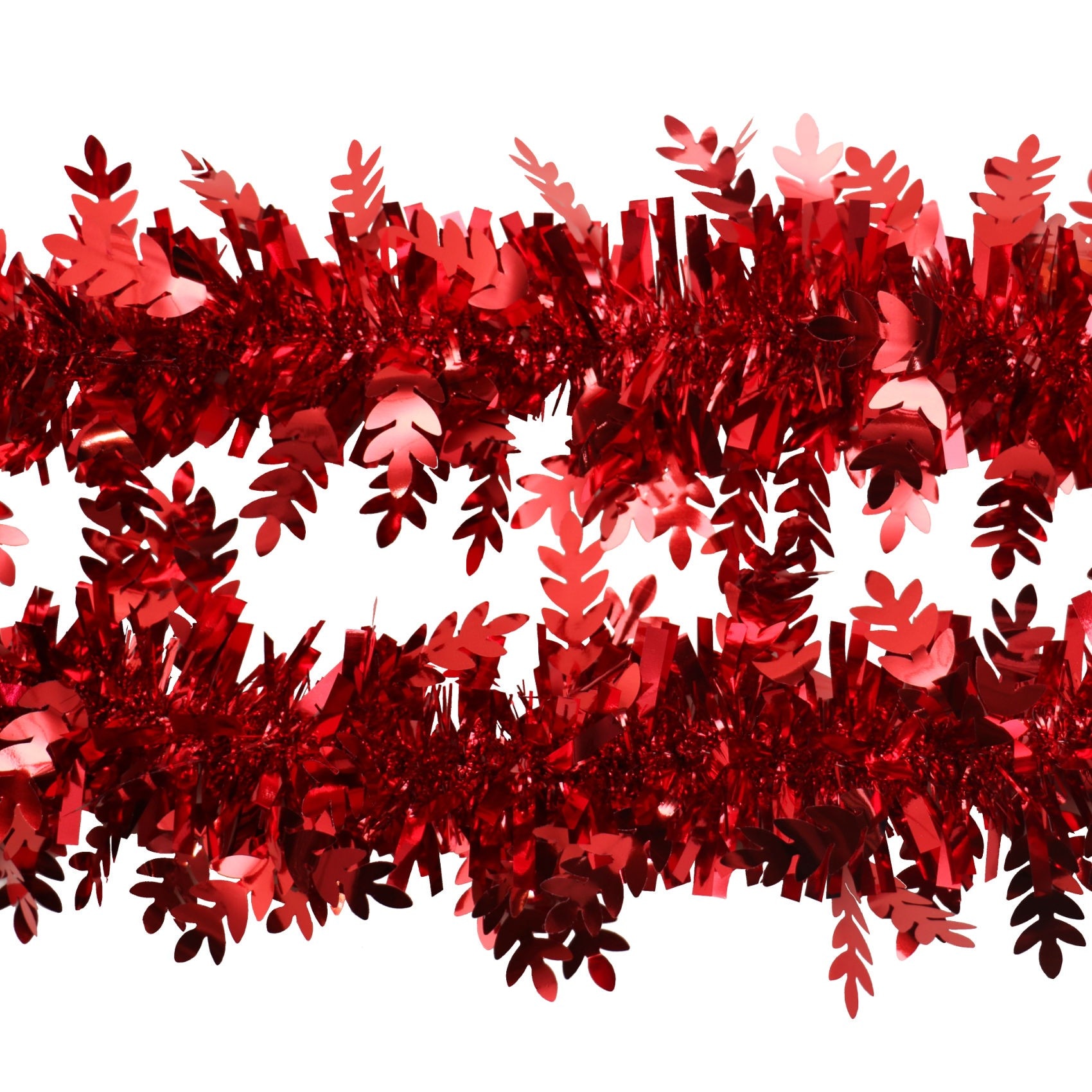 Beteala brad Craciun, rosie, SYMTA-171958, D 10 cm, 2 m