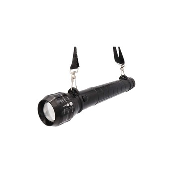 Lanterna LED cu busola, curea inclusa, aluminiu, Negru Lanterna LED cu busola, curea inclusa, aluminiu, Negru