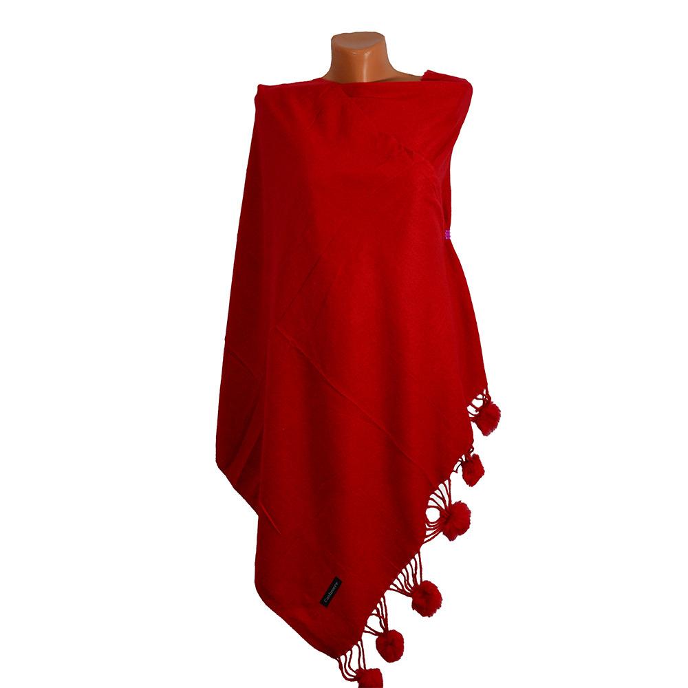 Esarfa tip sal din casmir - rosu