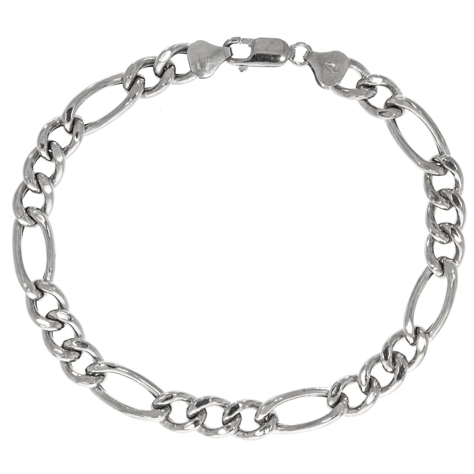 Bratara Argint Barbateasca, cu Zale Tip Figaro, 23.3cm