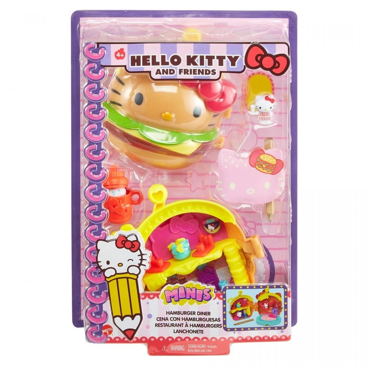 Комплект фигурки Hello Kitty Mattel GVB28, +4 години, Многоцветен