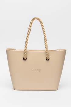 O bag - Urban kisméretű shopper fazonú táska logós részletekkel, Bézs