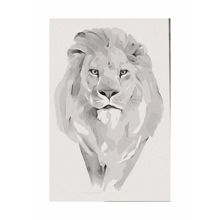 Pictura pe numere Artgeist, White Lion, 40 x 60 cm