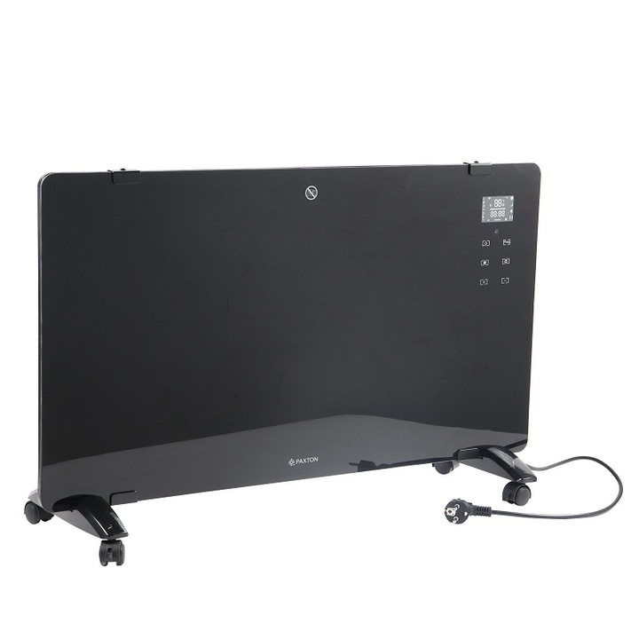 Convector electric Paxton CD-2000W, 2 trepte, 2000 W, WIFI, control touch, afisaj LED, negru