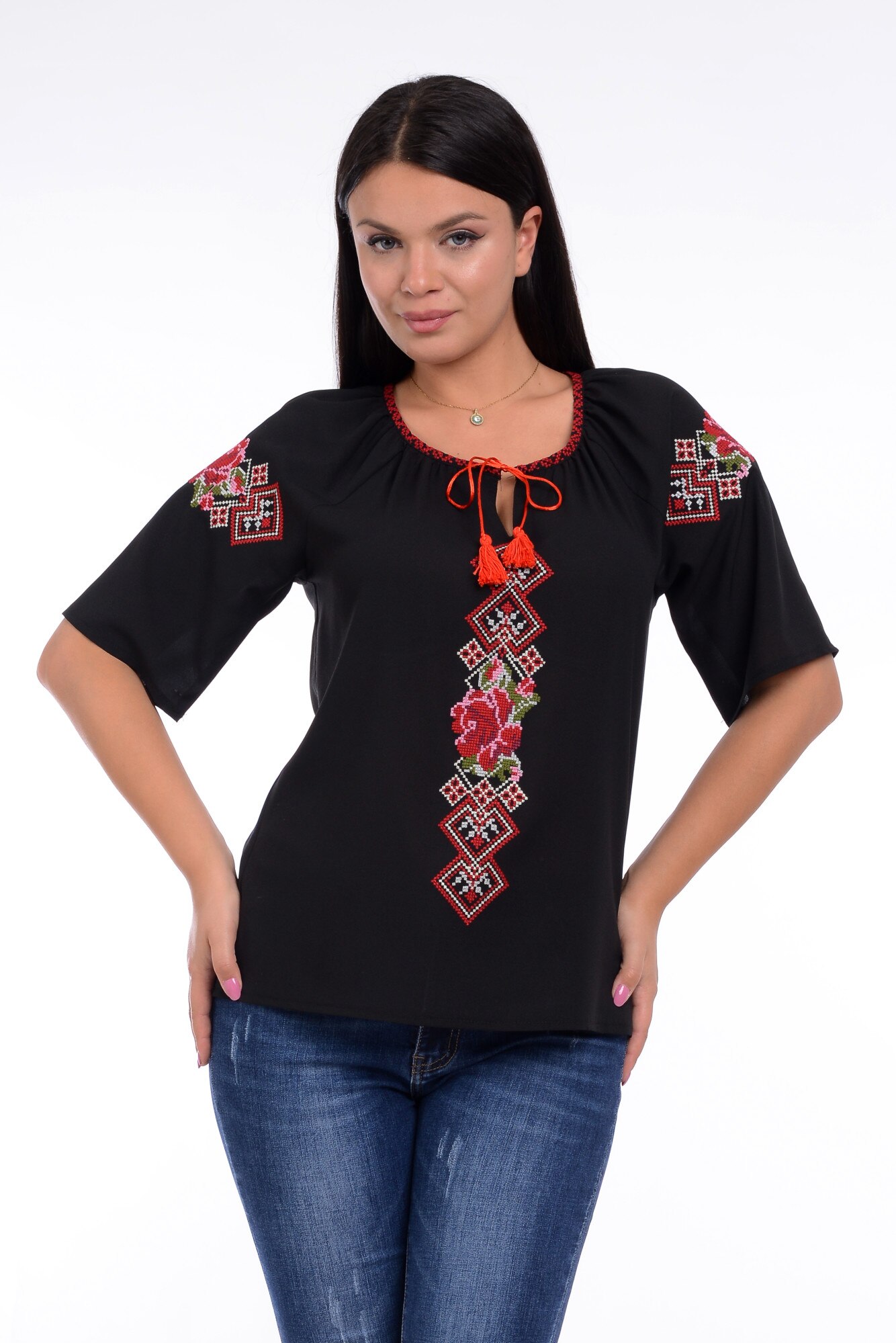 Ie Traditionala Romaneasca brodata, Dress To Impress, Negru