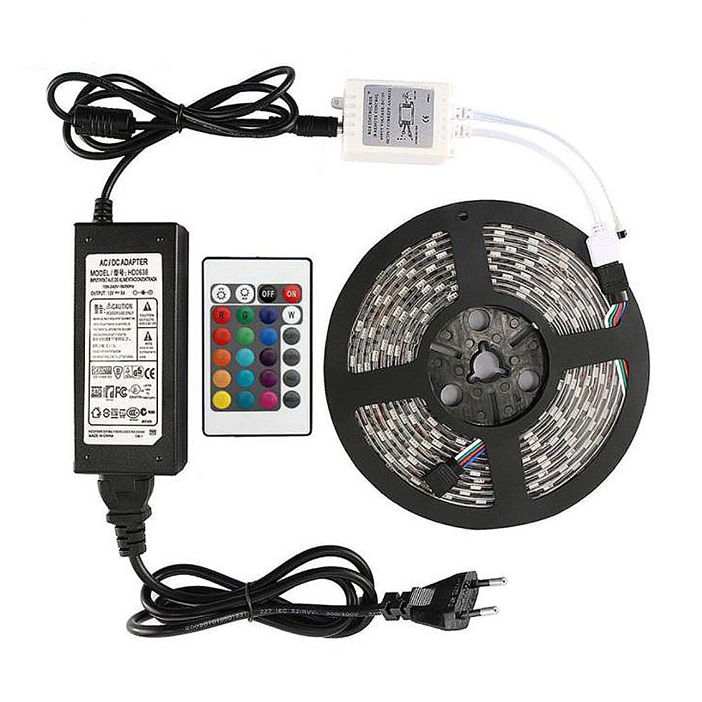 Kit Banda Led Rgb Edar® Lumina Ambientala 10 Metri Telecomanda Ip65