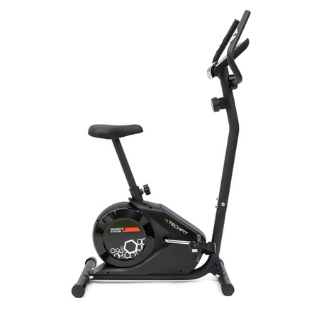 Bicicleta fitness magnetica TECHFIT B300N, Sistem inertie volanta 4 Kg, Greutate utilizator 110 Kg, Suport tableta/smartphone, Pedalare fata/spate, Roti transport