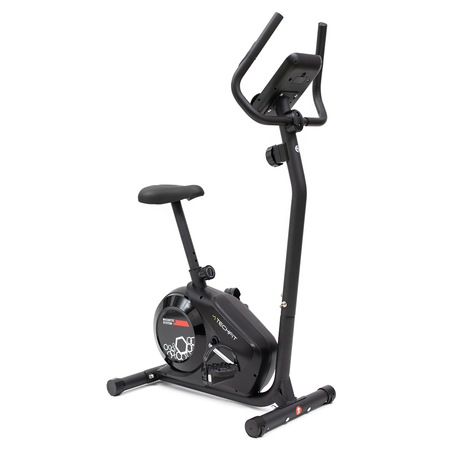 Bicicleta fitness magnetica TECHFIT B300N, Sistem inertie volanta 4 Kg, Greutate utilizator 110 Kg, Suport tableta/smartphone, Pedalare fata/spate, Roti transport