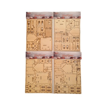 Set 4 Decoratiuni Craciun de Lemn Puzzle 3D DIY Set 4 Decoratiuni Craciun de Lemn Puzzle 3D DIY