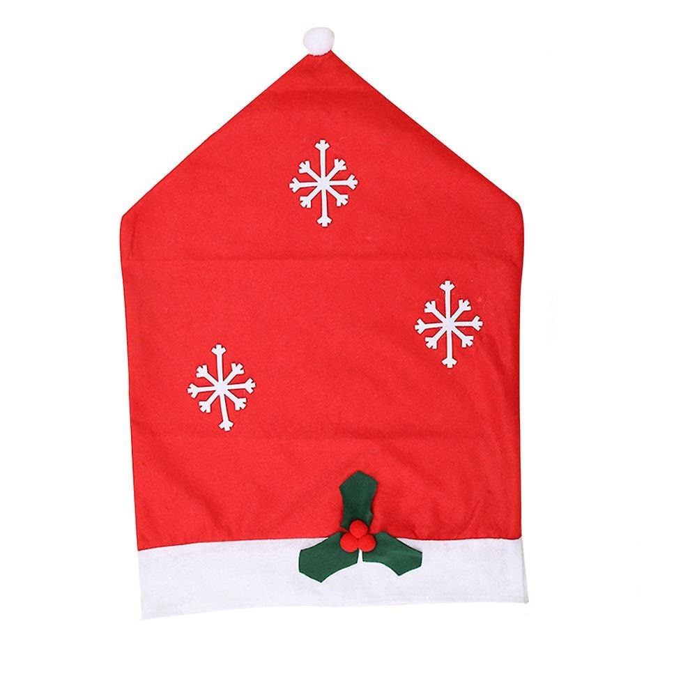 Set 4 bucati Husa universala scaun, FamousKids, fetru, model Craciun