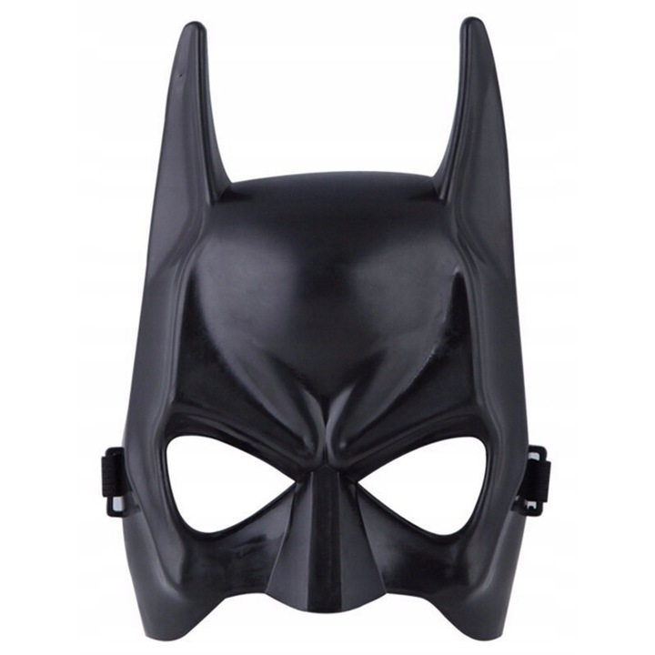 Masca, Supererou, Plastic Usor, Durabil, 22 cm x 15 cm, Negru