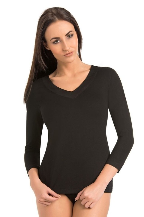 Дамска блуза с дълъг ръкав Ivy, Teyli, Черен