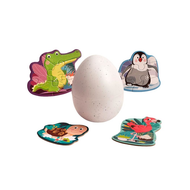 Állatos puzzle tojásban