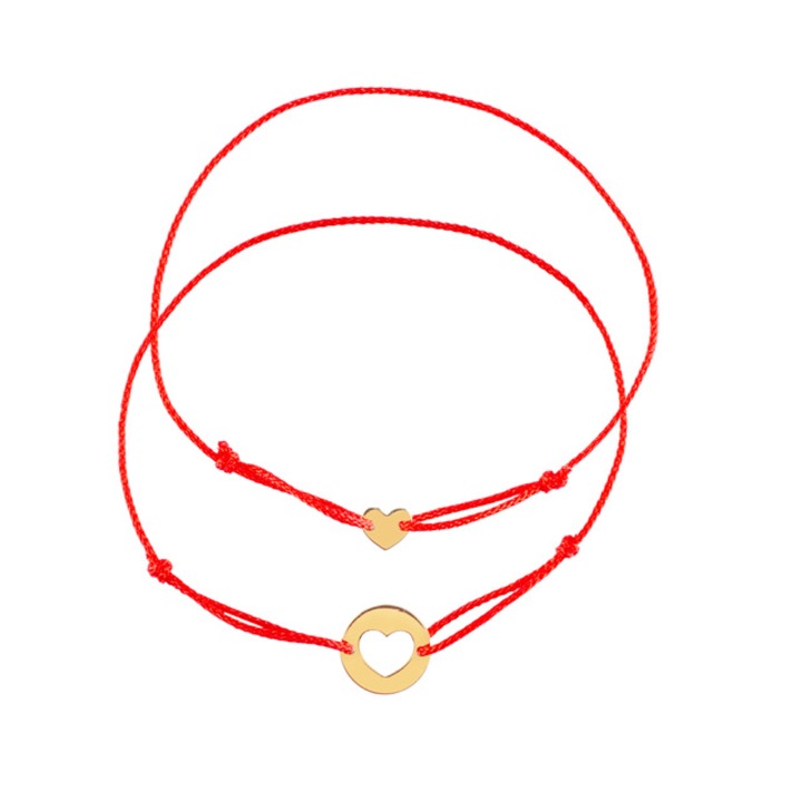 Set bratari ban si inima din aur 14k ARTOR BA18