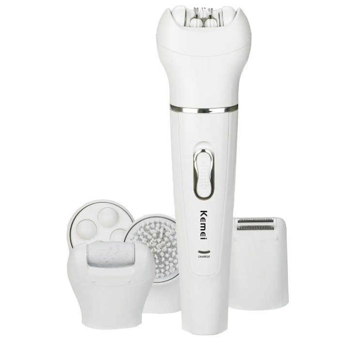 Epilator, Kemei, 5 in 1, Alb