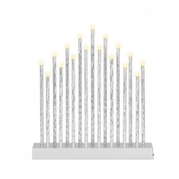 Lumanari decorative de Craciun, 17 LED-uri, 29x26.5x26 cm, baterii 3xAA, culoare alb cald Lumanari decorative de Craciun, 17 LED-uri, 29x26.5x26 cm, baterii 3xAA, culoare alb cald