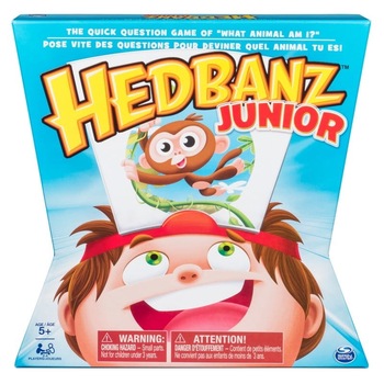 Joc de societate Spin Master Hedbanz Junior, 2-4 jucatori, +5 ani, Multicolor Joc de societate Spin Master Hedbanz Junior, 2-4 jucatori, +5 ani, Multicolor