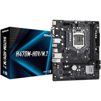 Placa de baza ASRock H470M-HDV/M.2, socket 1200