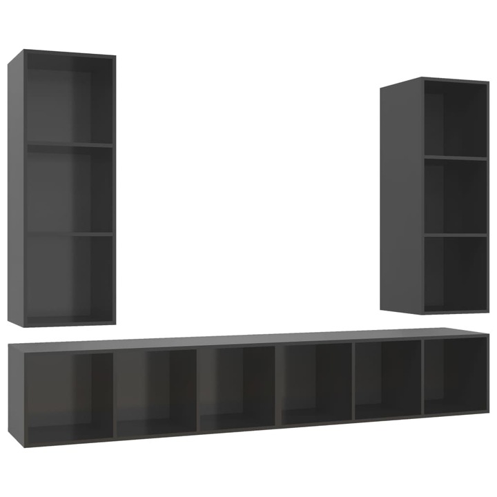 Тв Шкаф vidaXL, ПДЧ, 37 х 37 х 107 cm, Сив 3079888