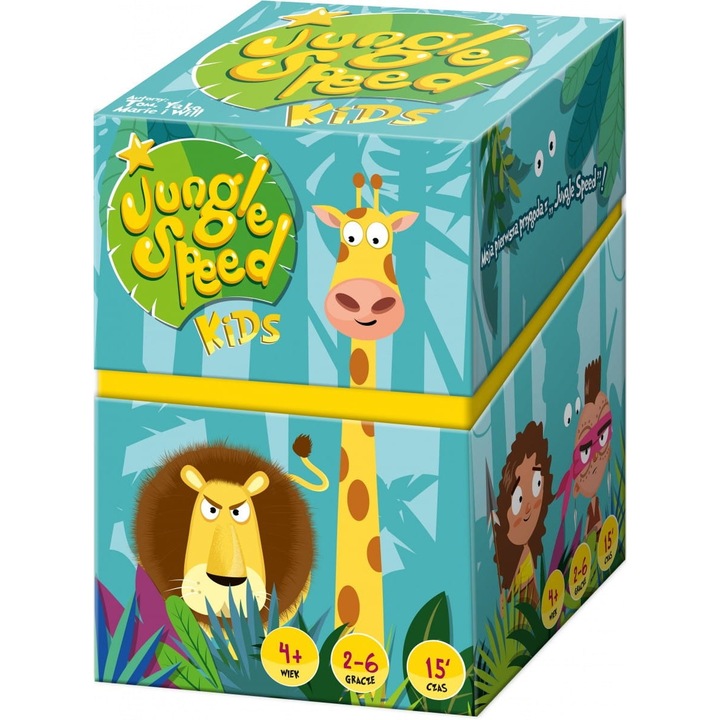 Joc de societate Rebel Jungle Speed Kids Poland, 2-6 jucatori, +4 ani, Multicolor