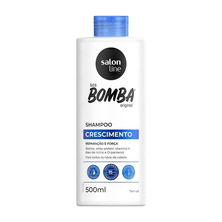 Sampon, accelerare crestere, S.O.S Bomba, Salon Line,500 ml