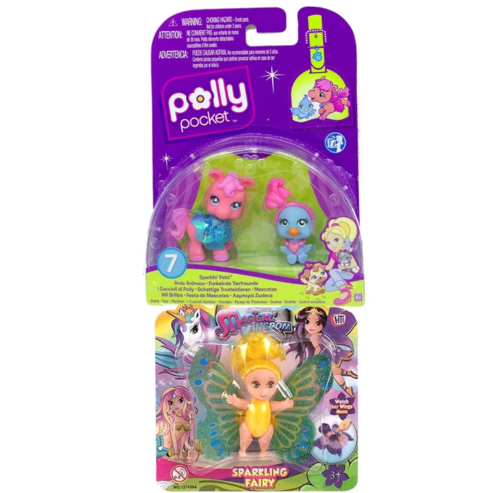 Gyermek babatündér háziállatokkal Chippo 438410-2-4, Fényes, 2 állat, Sárga