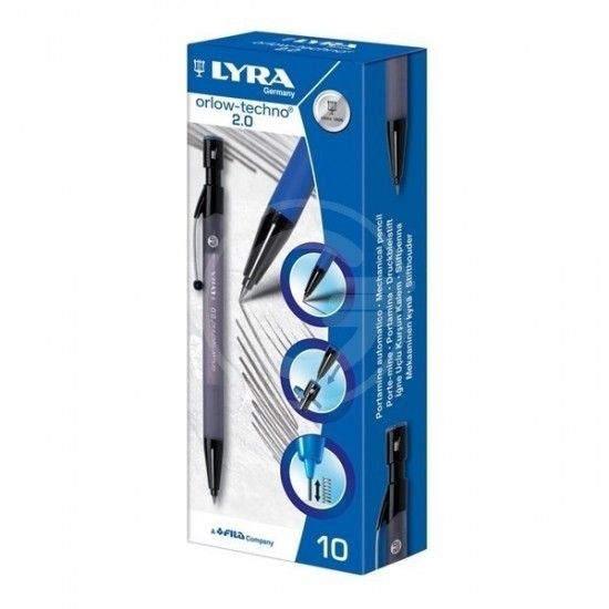 Set 10 Creioane mecanice Lyra, Orlow-techno 2.0, 2 mm 