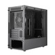 Cooler Master Midi - MasterBox MB400L Számítógépház, Bővítőhelyek: 3.5" x 2; 2.5" x 2, 120 mm x 1 ventilátor, 1x 3.5mm Jack csatlakozó, USB csatlakozó x 2, Fekete