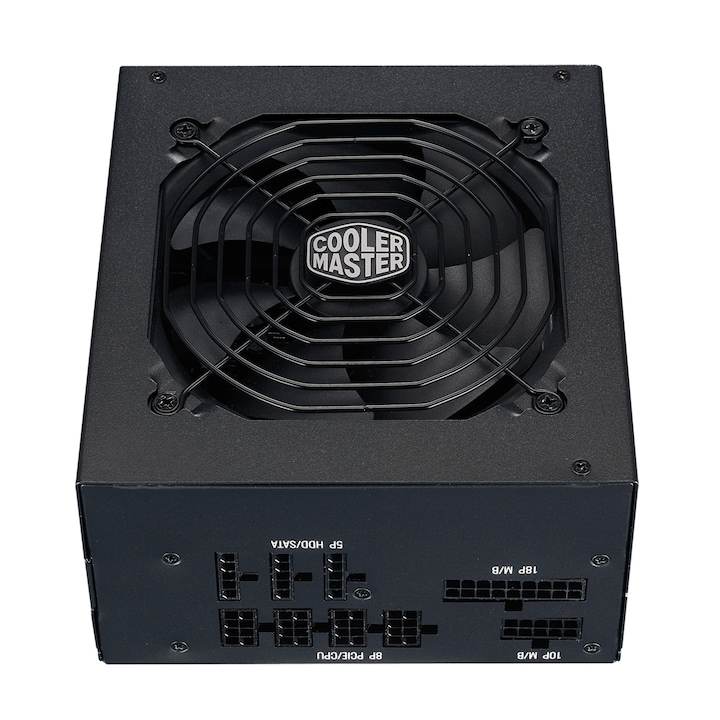 Cooler Master MWE 650 - V2 Tápegység, 650W teljesítmény, aktív PFC, 12 cm ventilátor, moduláris csatlakozás, 80+ Gold minősítés, Fekete