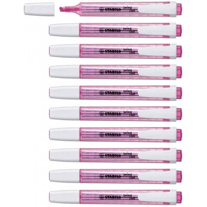 Комплект от 10 маркера, Stabilo, Розов