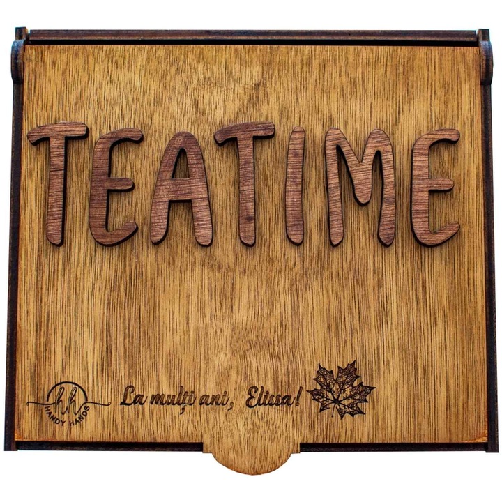 Cutie din Lemn HH825 pentru depozitat Ceai Teatime