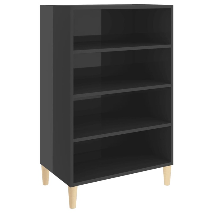 vidaXL magasfényű szürke forgácslap tálalószekrény 57 x 35 x 90 cm 806129