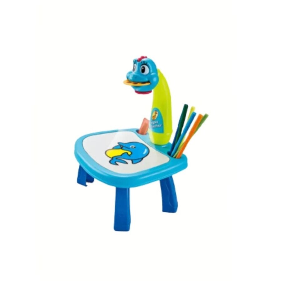 Joc educativ , Masa de desenat cu proiector , albastru