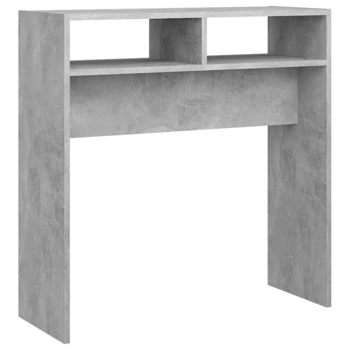 Конзолна маса vidaXL, Бетонно сив, 78x30x80 см, Инженерно дърво, 10.4 Kg