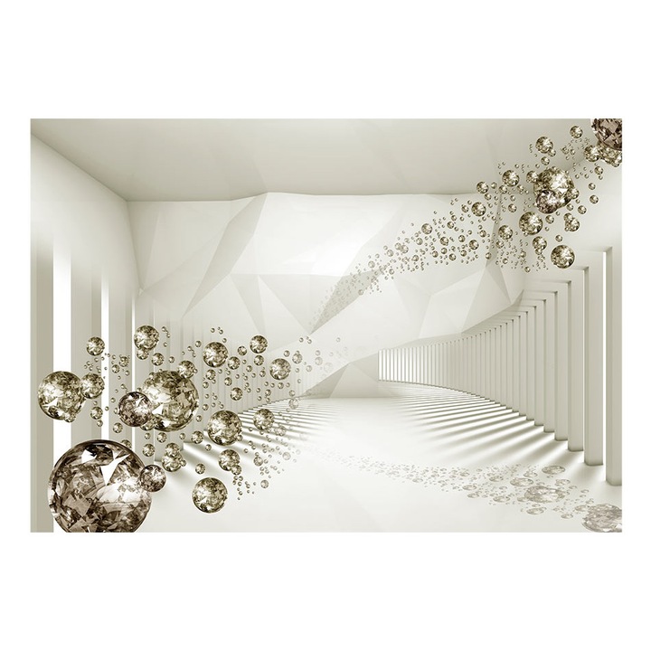 Öntapadó fotótapéta Artgeist, Diamond Corridor (Beige), 343 x 245 cm