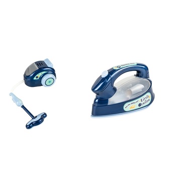 Set aparate casnice cu lumina si sunete pentru copii, aspirator si fier de calcat de jucarie Set aparate casnice cu lumina si sunete pentru copii, aspirator si fier de calcat de jucarie