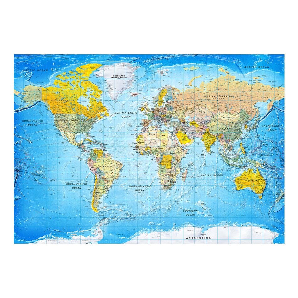 Fototapet autoadeziv Artgeist, World Classic Map, 294 x 210 cm