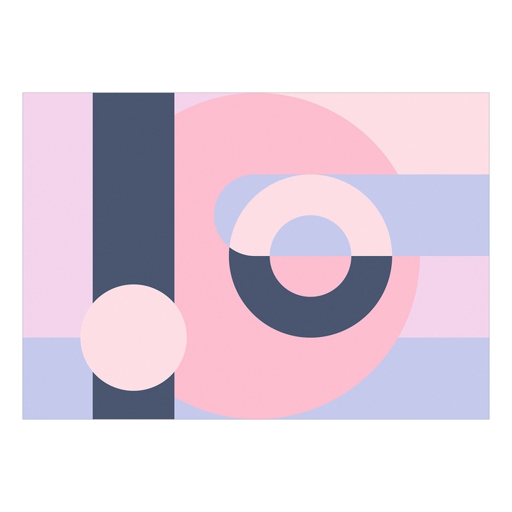 Öntapadó fotótapéta Artgeist, Geometric Wreath (Violet), 147 x 105 cm