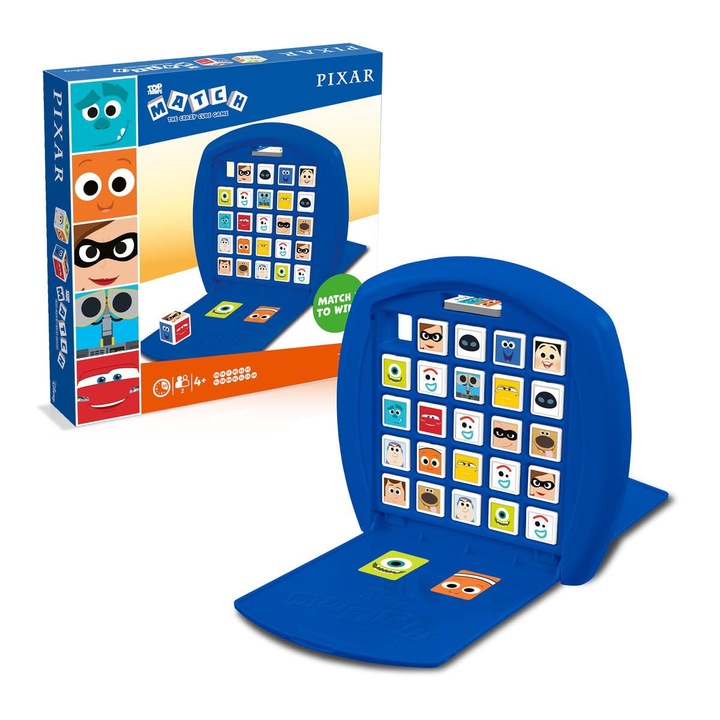 Joc de societate Top Trumps Match Pixar, 2 jucatori, +4 ani, Multicolor