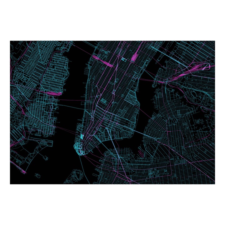 Vlies tapéta Artgeist, Blue Manhattan, 400 x 280 cm