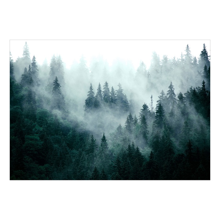 Artgeist nem szőtt tapéta, Mountain Forest (Sötétzöld), 400 x 280 cm