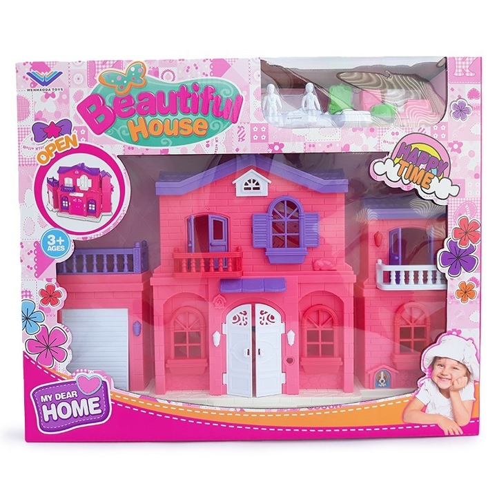 OEM játék készlet, ház és egyéb kiegészítők, műanyag, 40x33cm