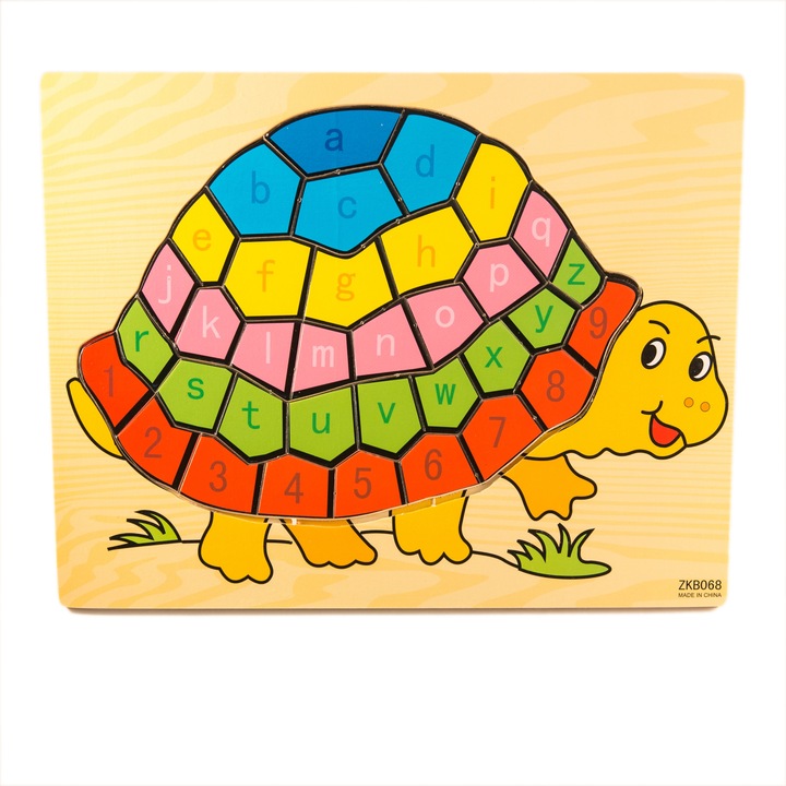 Puzzle educativ din lemn, 35 de piese, 7toys